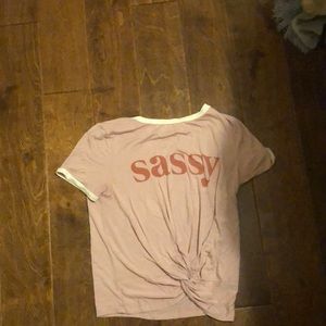 Pink and red crop top